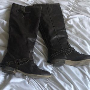 Brown high boots